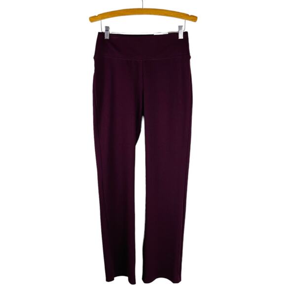 NEW Nine West burgundy red stretch knit bootcut pants medium - Picture 1 of 7